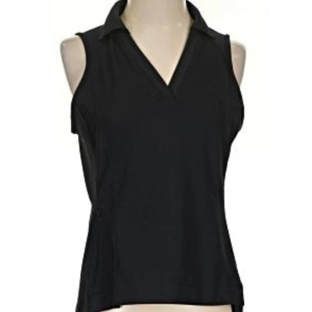 Athleta Women’s Everyday Black Pocket Golf Pull Over Sleeveless Polo Size XXS
